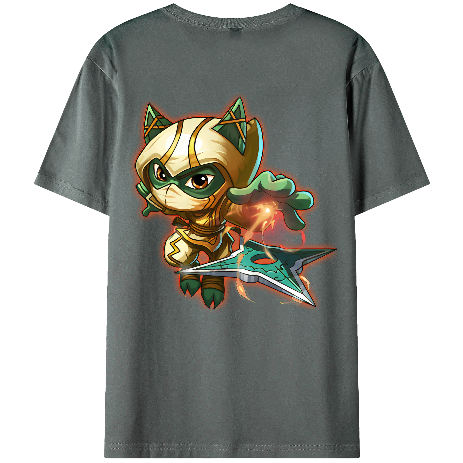 （画像用） リーグ・オブ・レジェンド League of Legends LOL 綿100％ メンズ半袖Tシャツ（バックプリント） 通気性